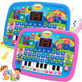 Kids’ Education Tablet Toy, Age 3+ Literacy Math Music Learning, Doubles as Electronic Keyboard, Birthday Christmas Gift